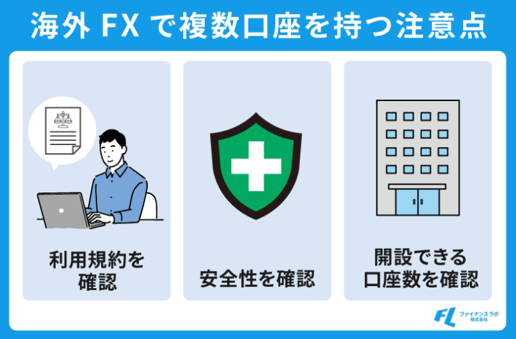 海外FXで複数口座を持つ注意点